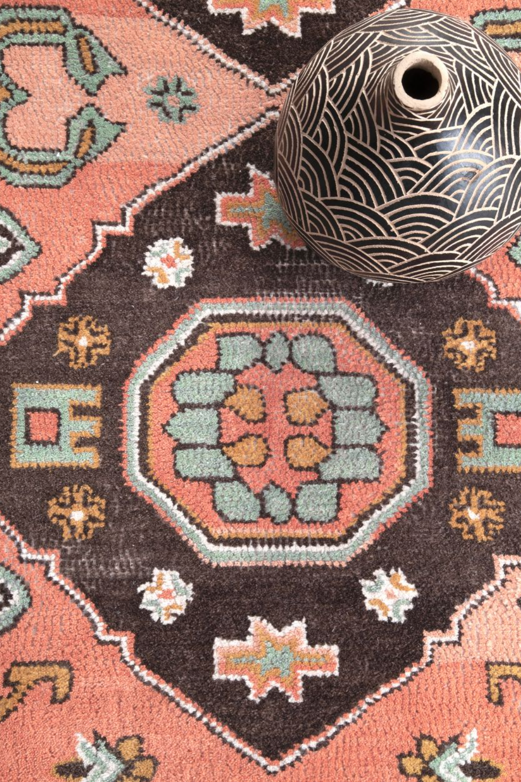 Orange Earthen Umber Area Rug