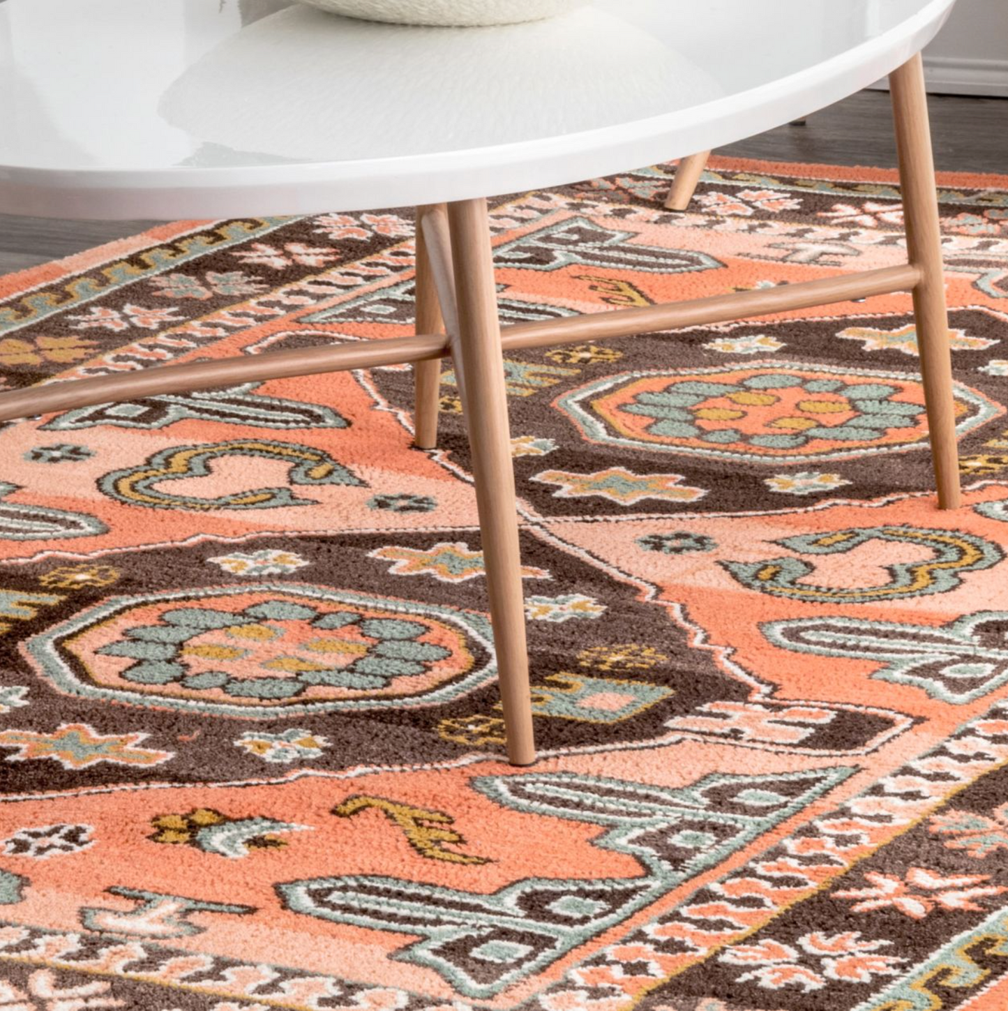 Orange Earthen Umber Area Rug