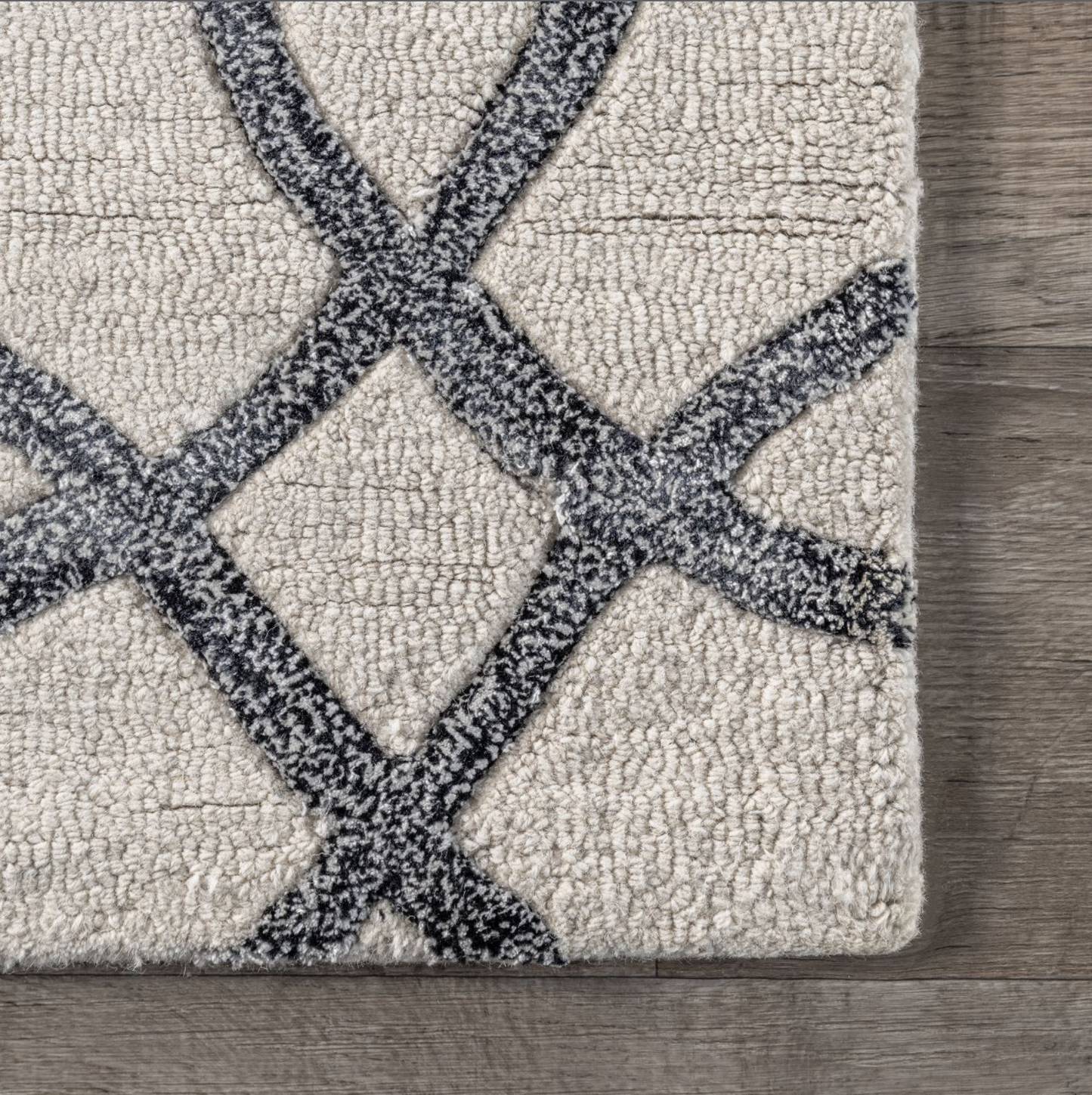 Silver Wool Imperial Trellis Area Rug