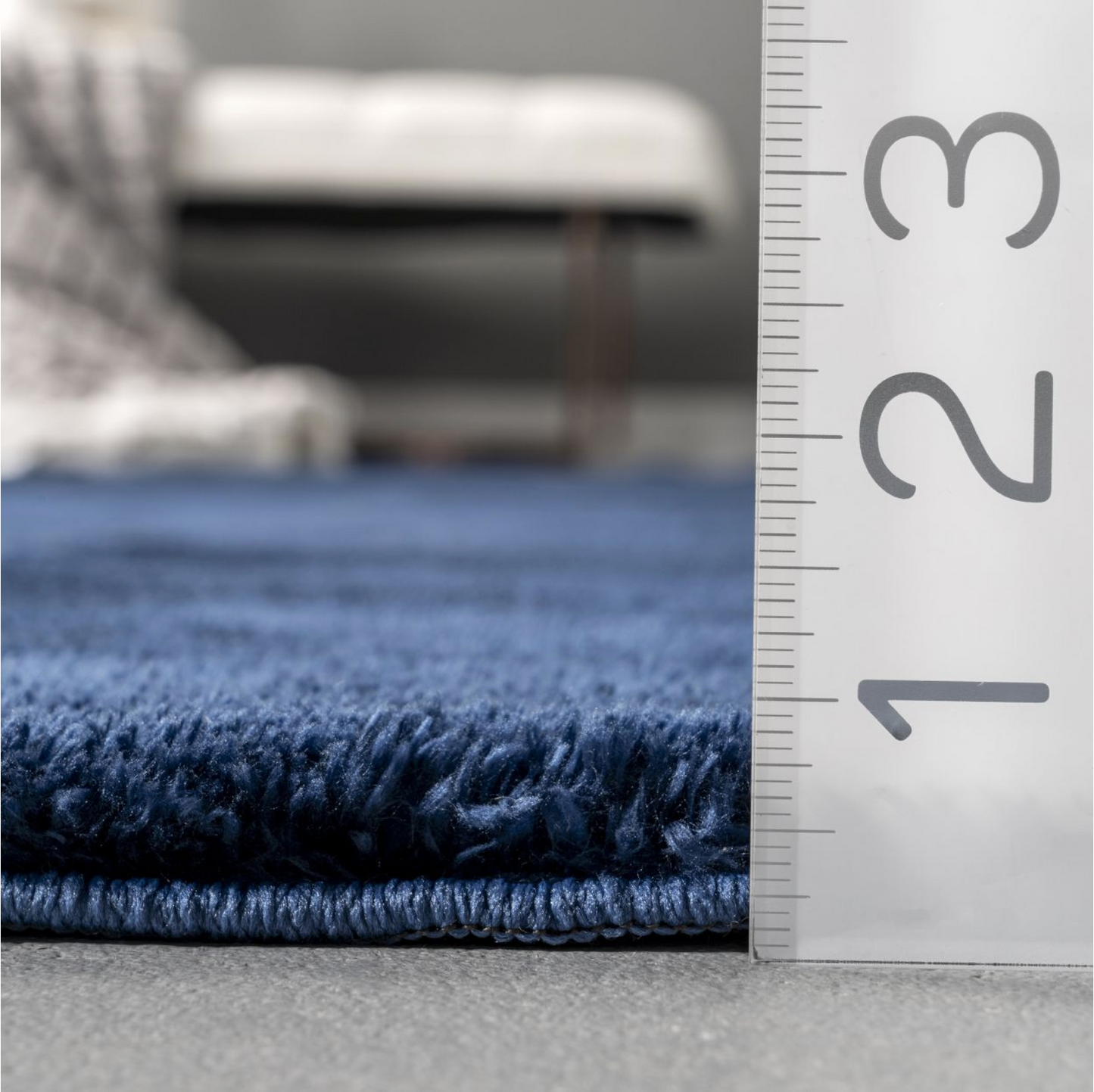 Navy Blue Solid Area Rug