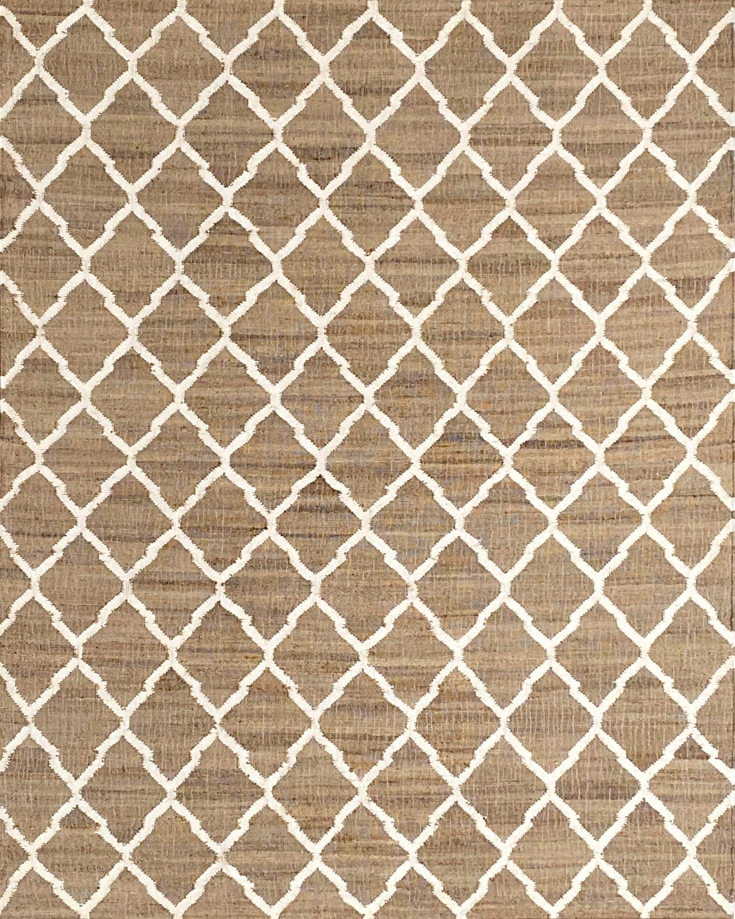 GARDEN TRELLIS – NATURAL JUTE & WINTER WHITE RUGS