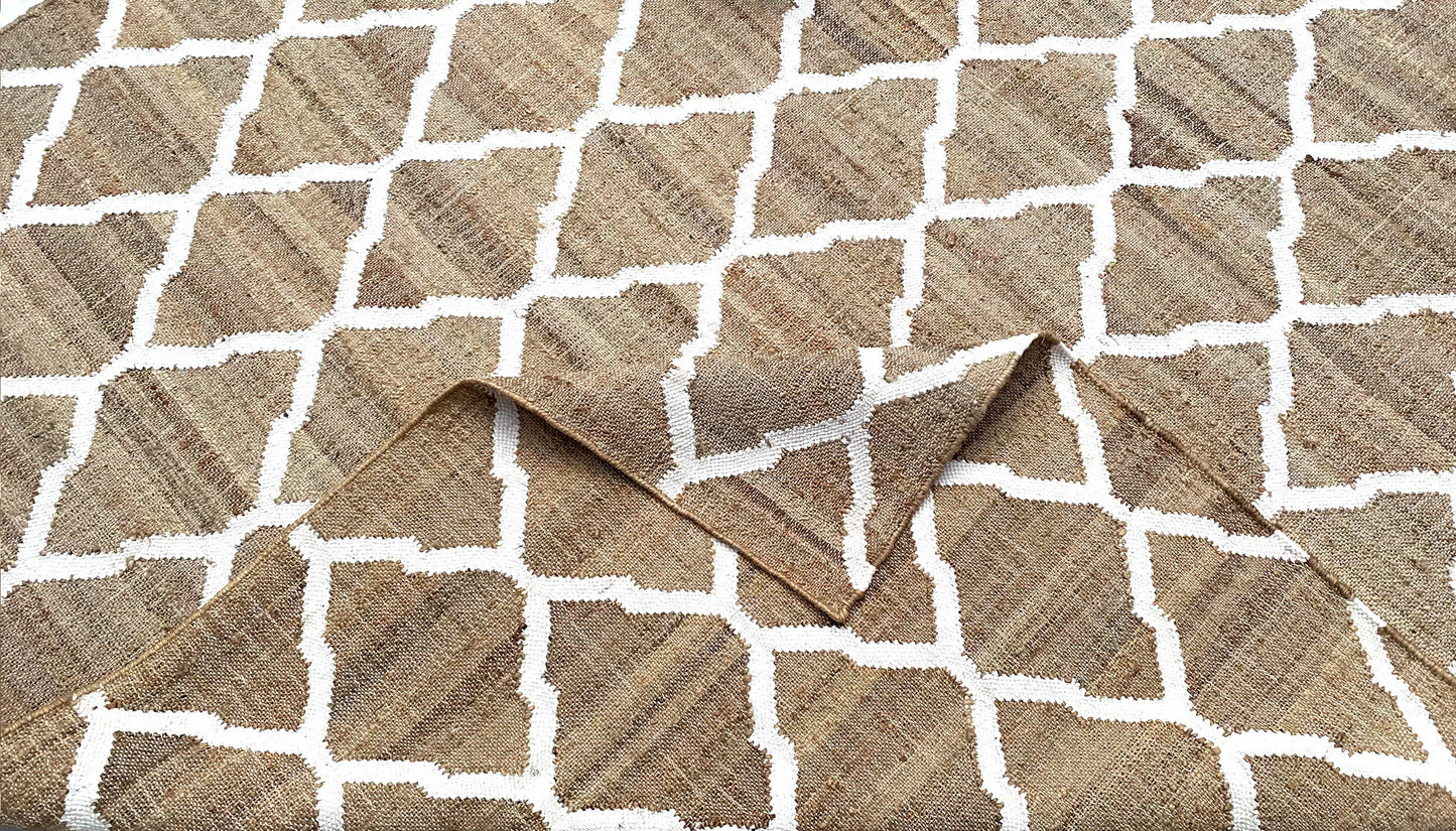 GARDEN TRELLIS – NATURAL JUTE & WINTER WHITE RUGS