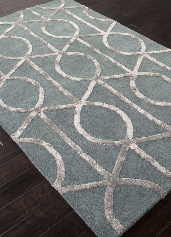 Grey and Silver Color Premium Design Rug