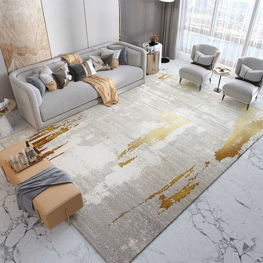 Golden and Gray Color Luxury Design Hand-Tufted Rug-Bisha Rugs