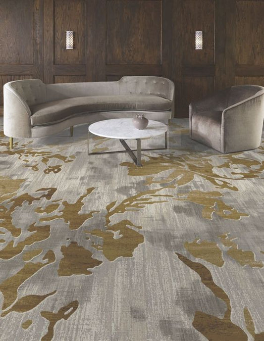 Gray and Golden Premium Design Rug -Bisha Rugs
