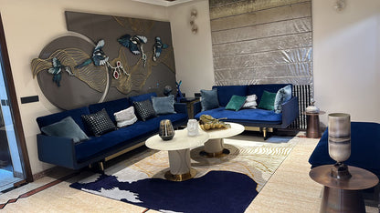 Blue and Beige + Gray Color Most Beautiful Design Area Rug