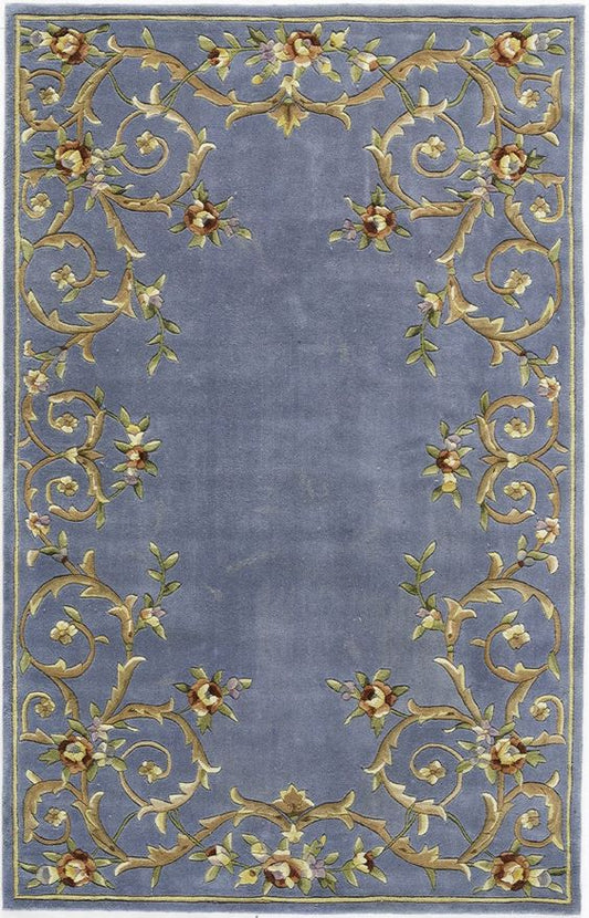 Gray Color Tradition Design Rug