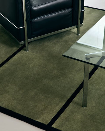 Nur Dark Green Hand Tufted Carpet-Bisha Rugs