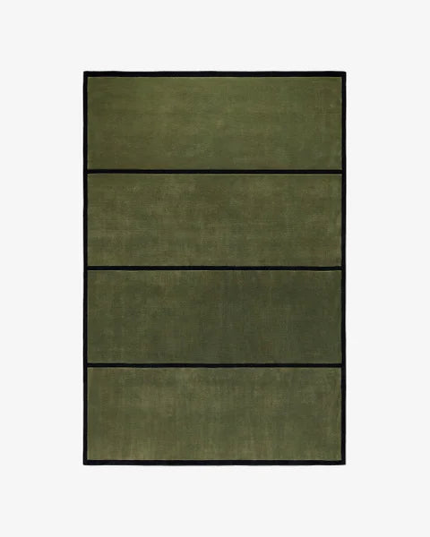 Nur Dark Green Hand Tufted Carpet-Bisha Rugs