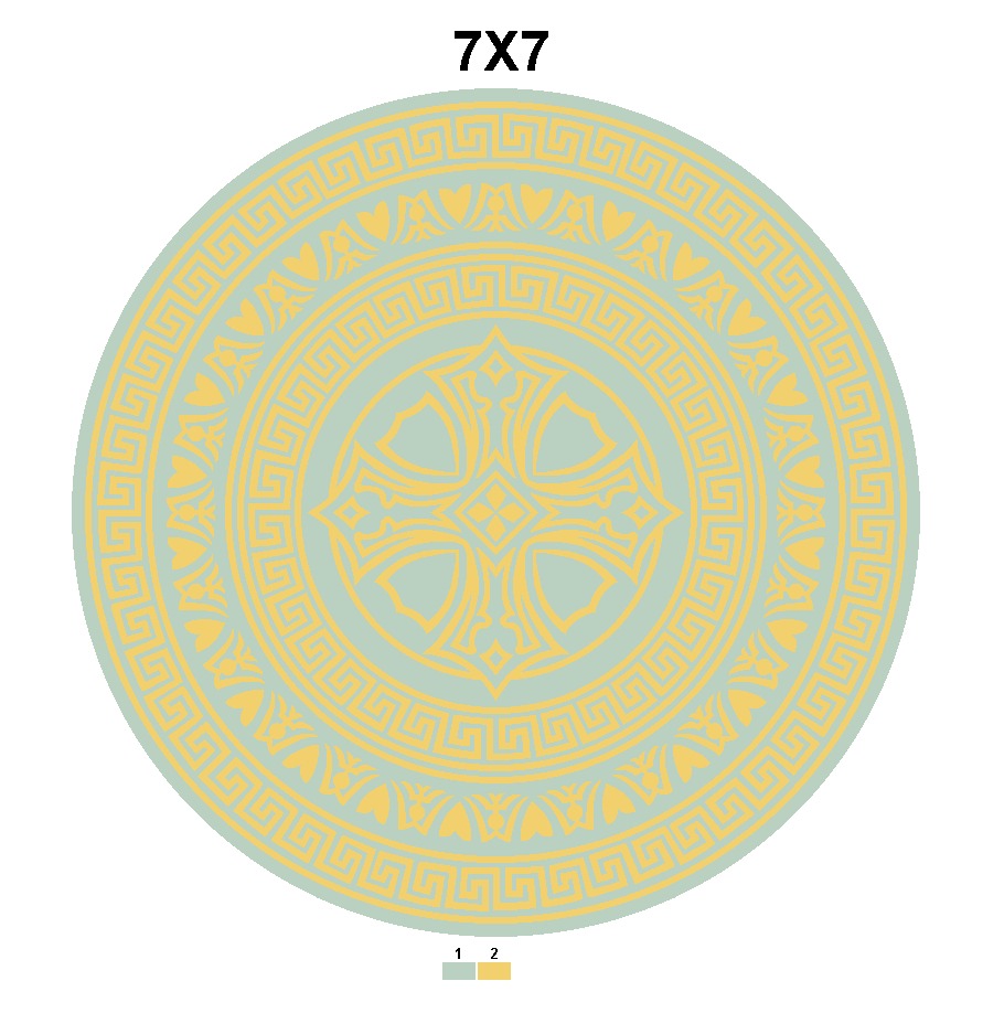 Hand Knotted Style Round Area Rug