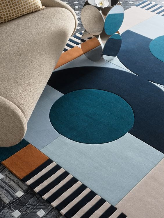 Dark Green Modern Area Rug