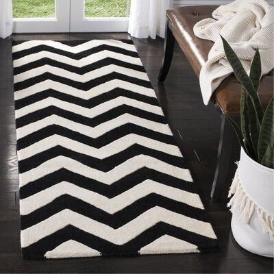 Black and White Combo Area Rug