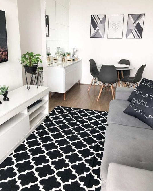 Black and White Color Modern Hand Tufted Area Rug-bisha-rugs