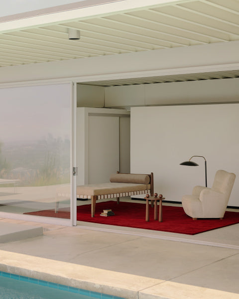 Deep Red Color Modern Hand Tufted Rug-Bisha Rugs