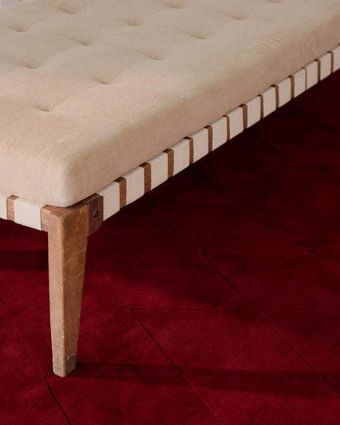 Deep Red Color Modern Hand Tufted Rug-Bisha Rugs