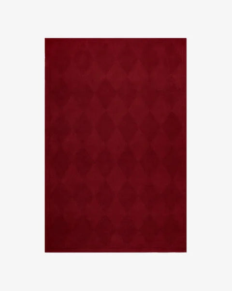 Deep Red Color Modern Hand Tufted Rug-Bisha Rugs