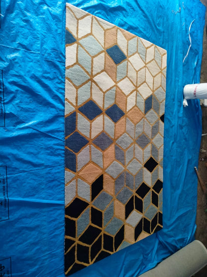 Multicolor Classic Wool Tufted Design Area Rug