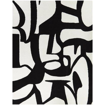 White+ Black Pattern Area Rug