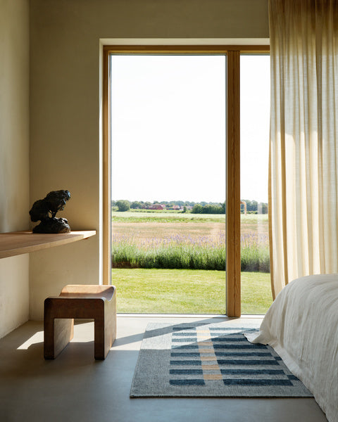 Light Blue Color Modern Design Rug-Bisha Rugs