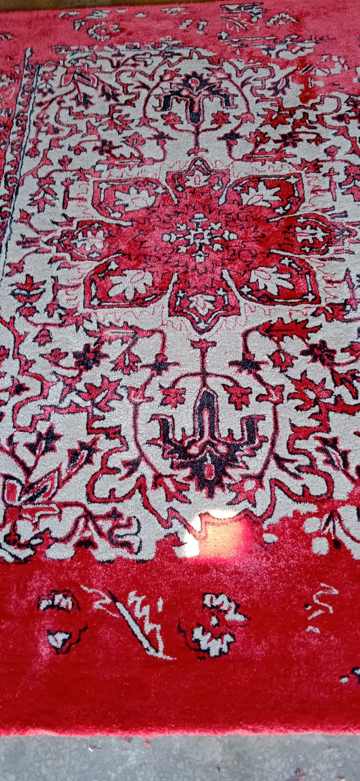Blue , Red Color Persian Design Hand Tufted Area Rug