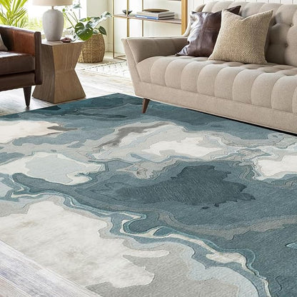 Teal Multicolor Premium Design Rug -Bisha Rugs