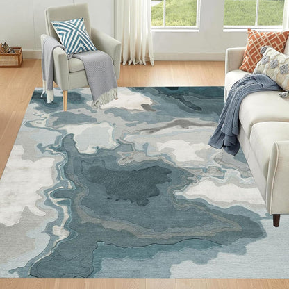Teal Multicolor Premium Design Rug -Bisha Rugs