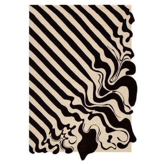 Light Grey and Black Color Modern Design Area Rug-bisha-rugs