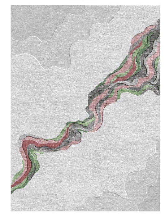 Multicolor Luxury Design Wool Area Rug