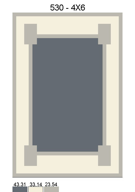 White and Gray Color Woolen Area Rug