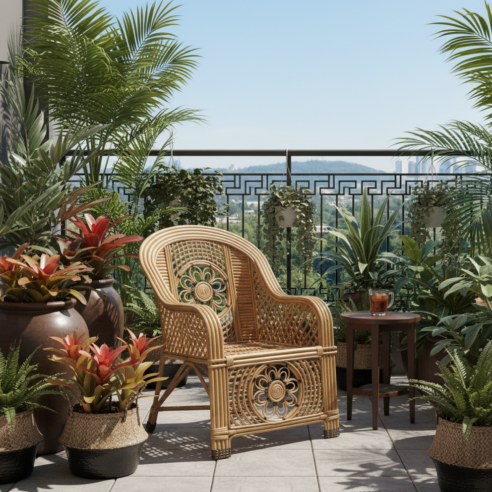 The Bombay Classic Rattan Armchair
