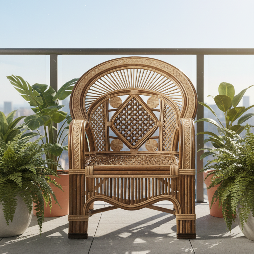 The Seamless Loom Cane Armchair