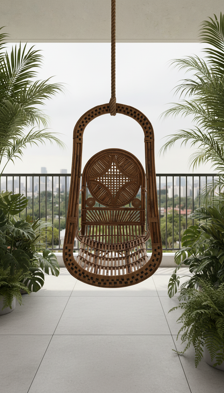 Handwoven Rattan Hanging Chair