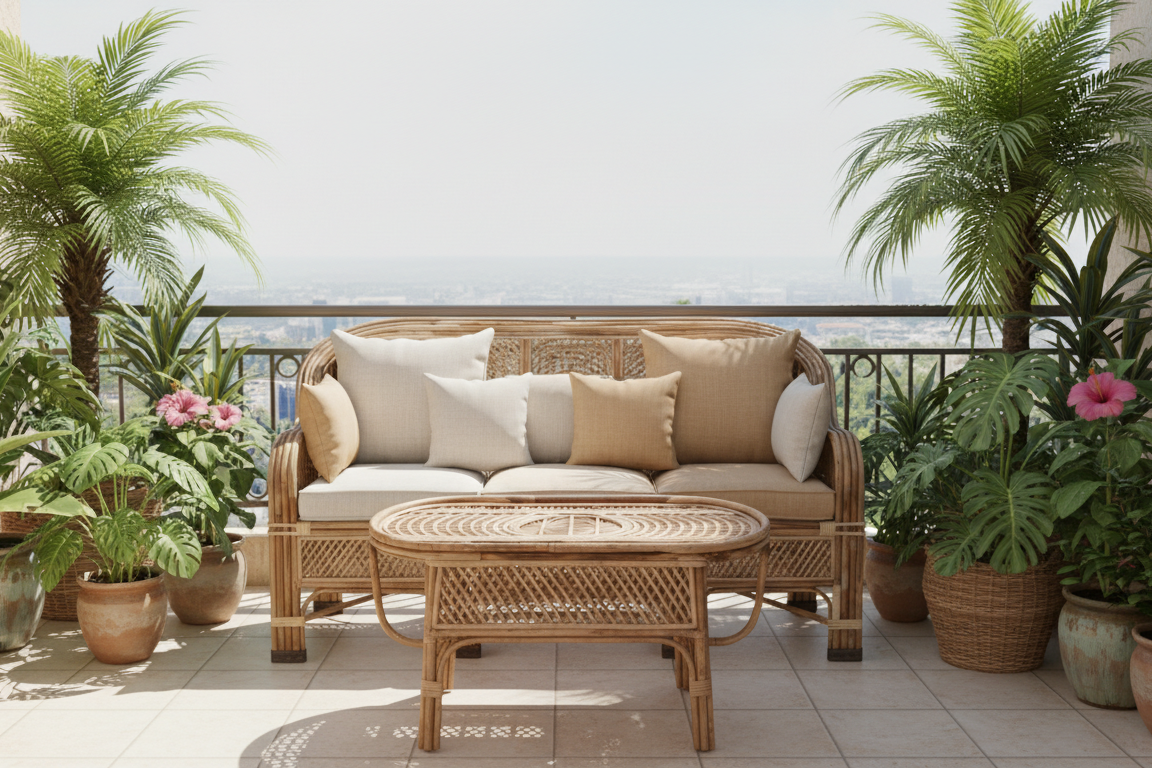 The Coastal Circle-Weave Living Set
