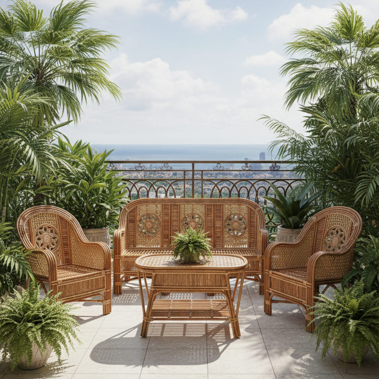 Monaco Floral Weave Lounge Suite