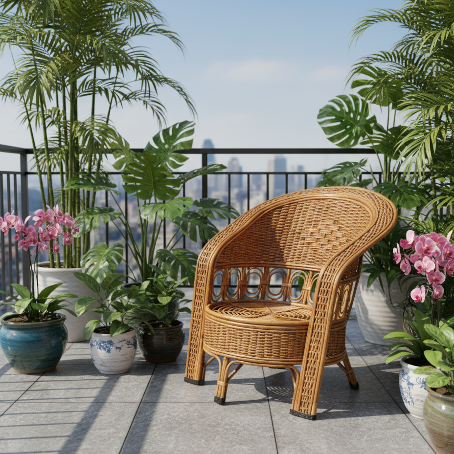 The Bombay Handcrafted Lattice Chair