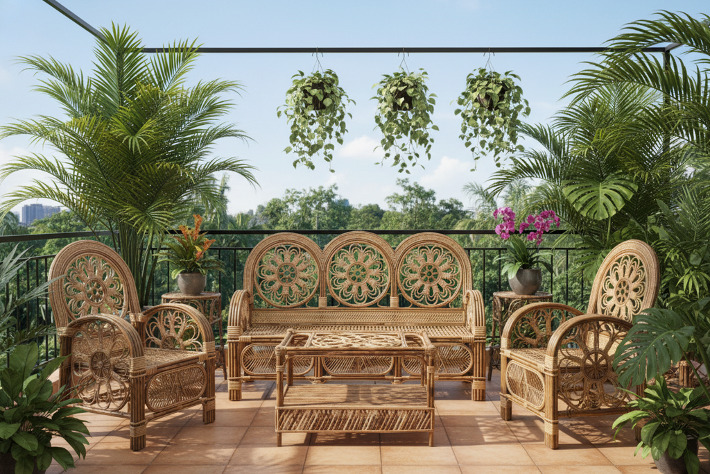 Aura Circular Cane Living Group