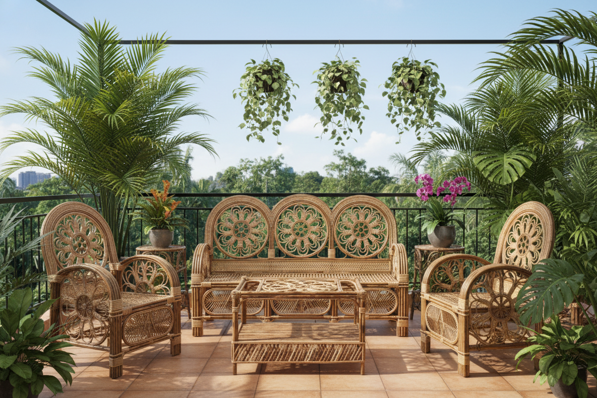 Aura Circular Cane Living Group