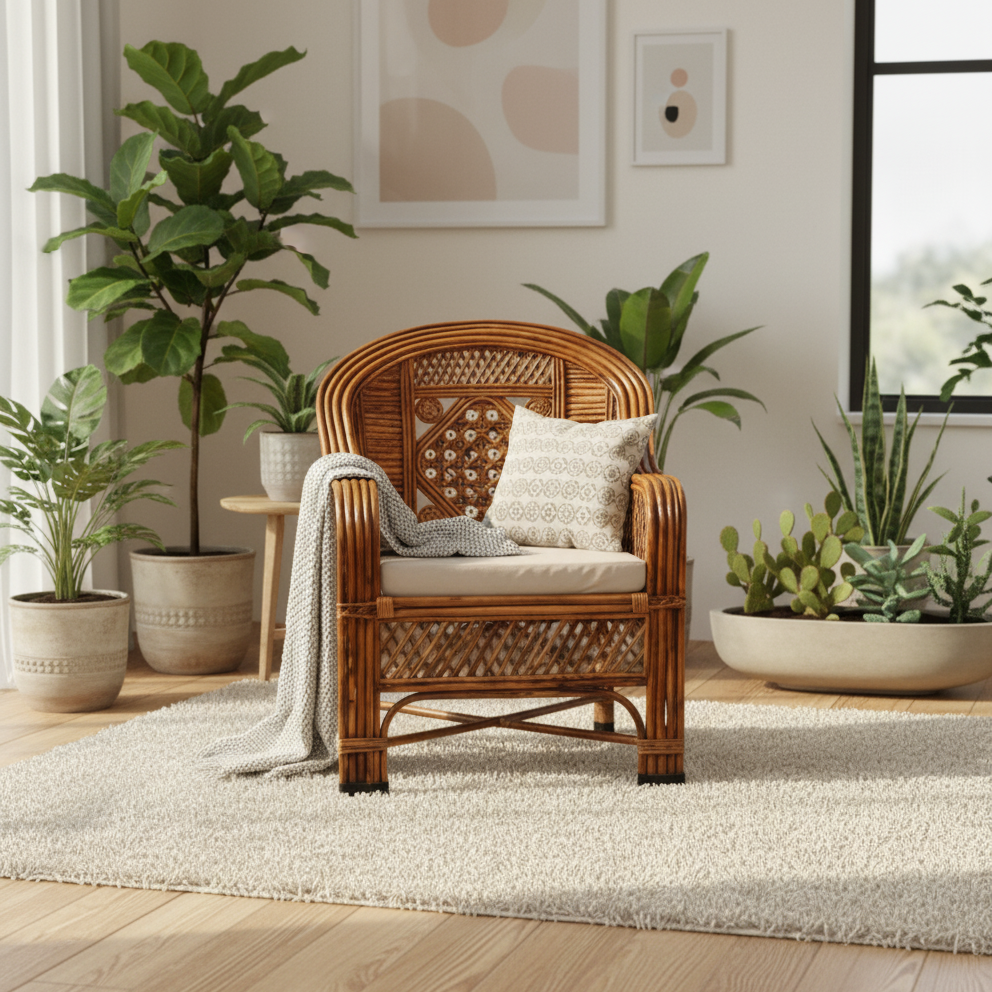 The Vintage Arch Cane Club Chair