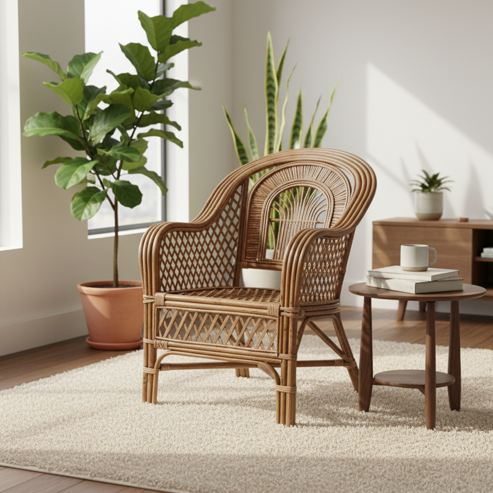Indic Artisan Loomed Accent Chair