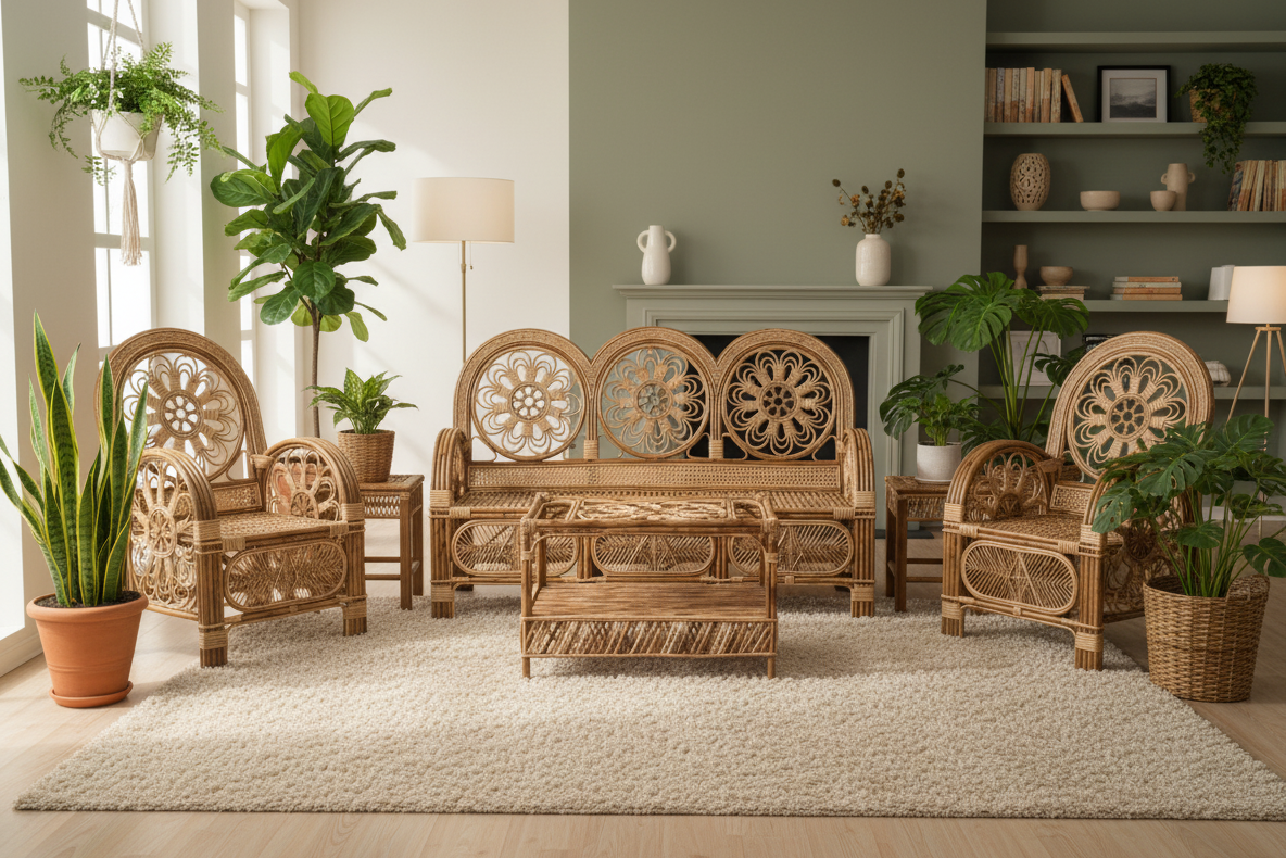 Aura Circular Cane Living Group