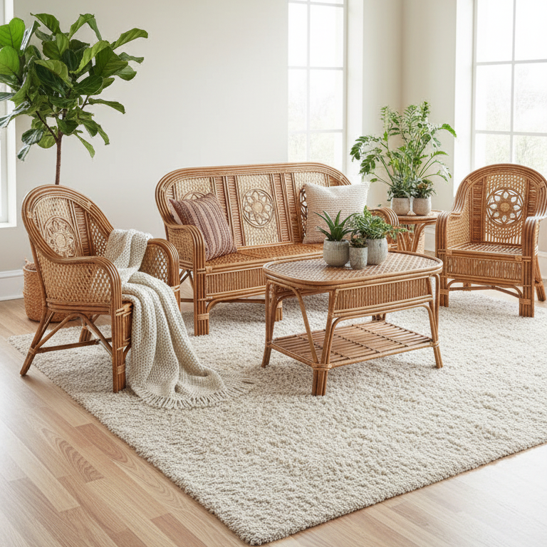 Monaco Floral Weave Lounge Suite