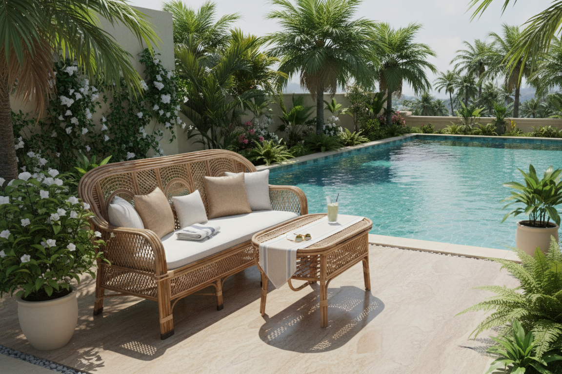The Coastal Circle-Weave Living Set