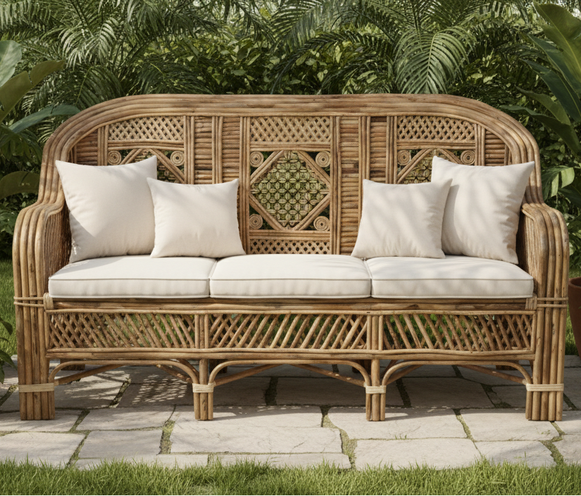 The Artisan Geometric Cane Couch