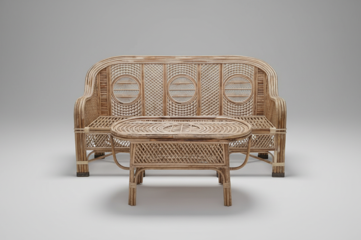 The Coastal Circle-Weave Living Set