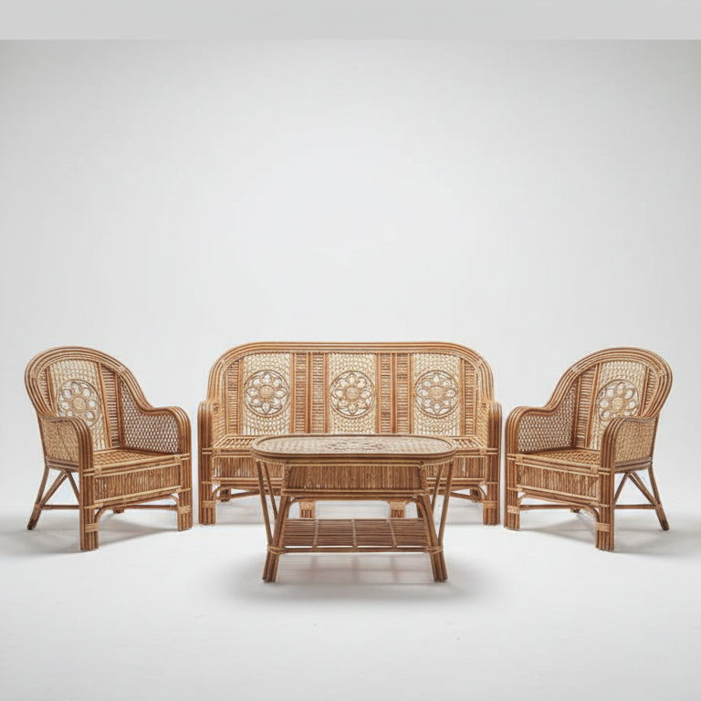 Monaco Floral Weave Lounge Suite