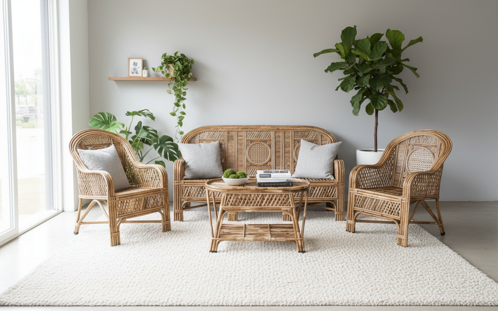 The Heritage Circle-Back Wicker Lounge
