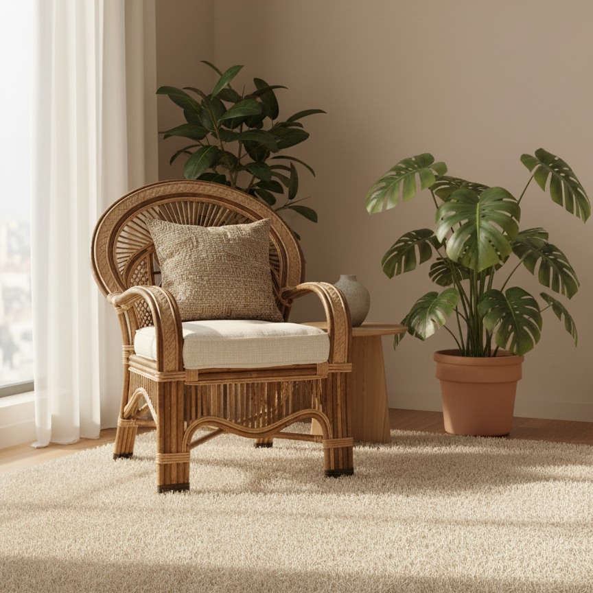 The Seamless Loom Cane Armchair