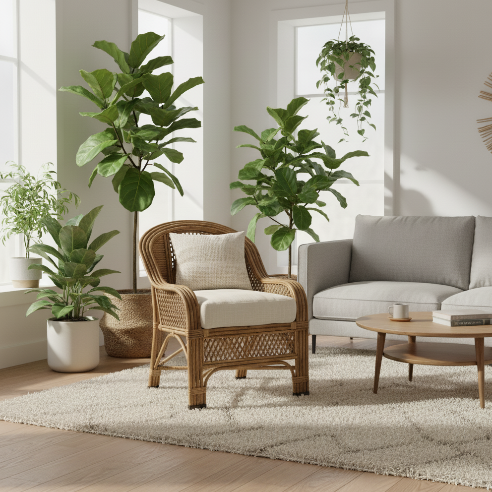 The Geometric Motif Barrel Chair