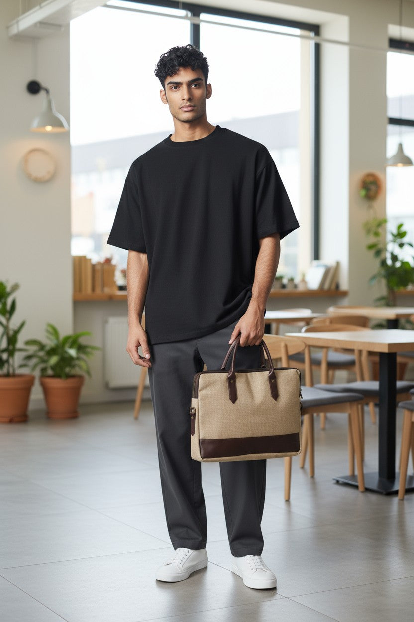 Stylish Jute Laptop Bag – For Office Days, Coffee Dates & Weekend Getaways