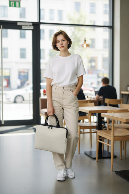 Classic Jute Laptop Bag – Carry Work Essentials in Style & Comfort